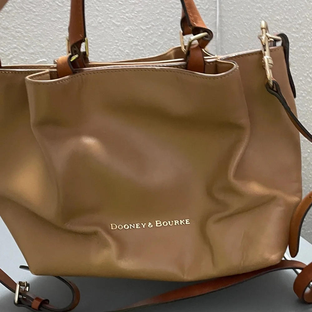 Dooney & Bourke Brown Leather Satchel - Picture 7 of 7